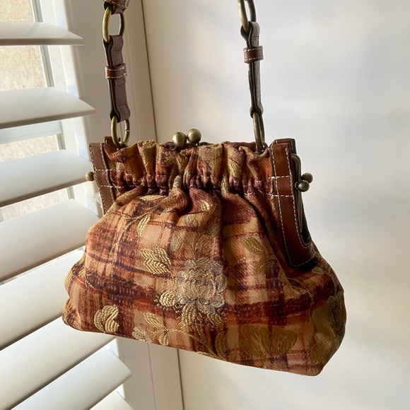 Sondra Roberts Brown Plaid Shoulder Bag - Picture 1 of 11